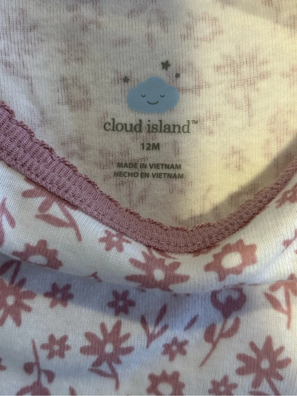 Cloud Island Baby Girls 12M 4 Pack Long Sleeve Bodysuits Floral NWT